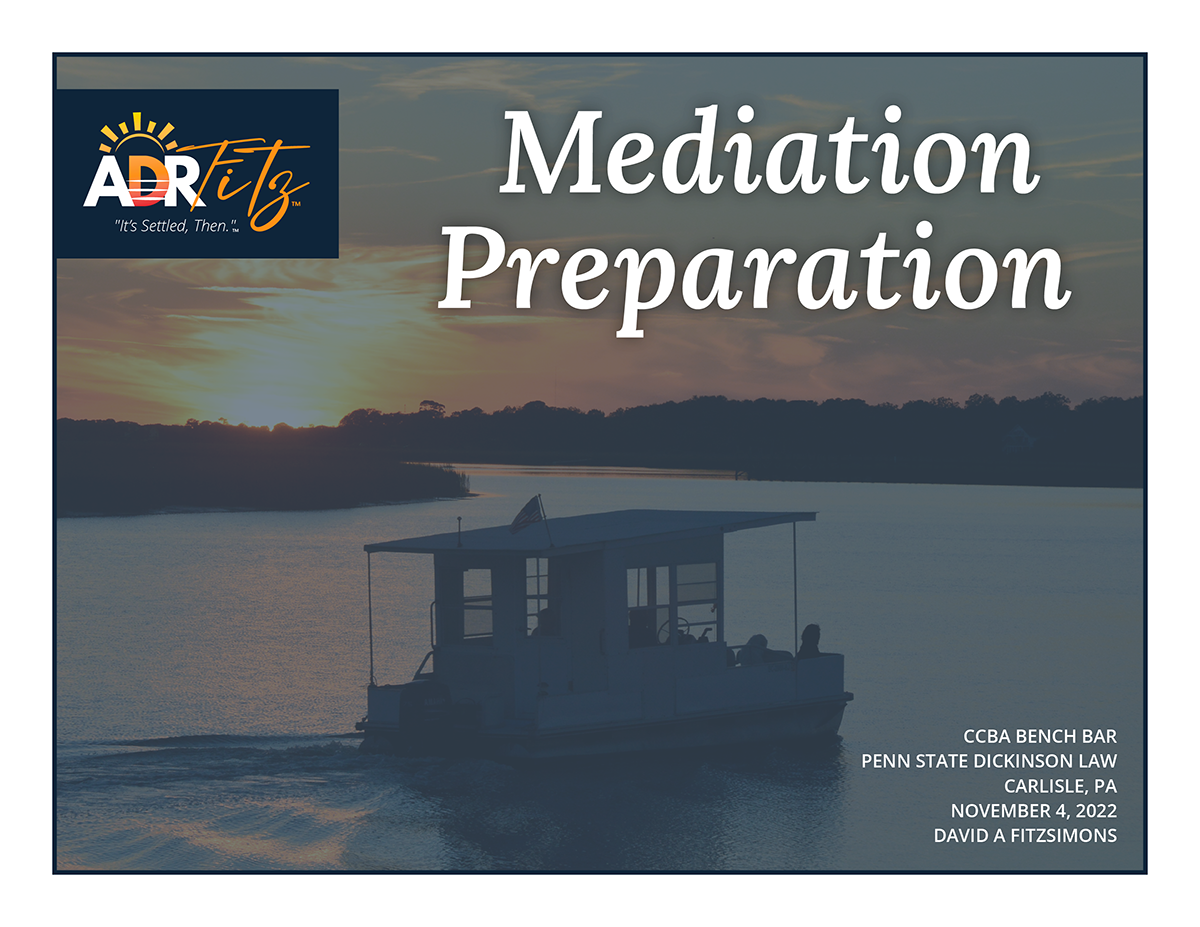 Mediation Preparation
